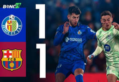 Dẫn trước từ sớm nhưng Barca đành ngậm ngùi chia điểm với Getafe, bỏ lỡ cơ hội rút ngắn khoảng cách với kền kền trắng