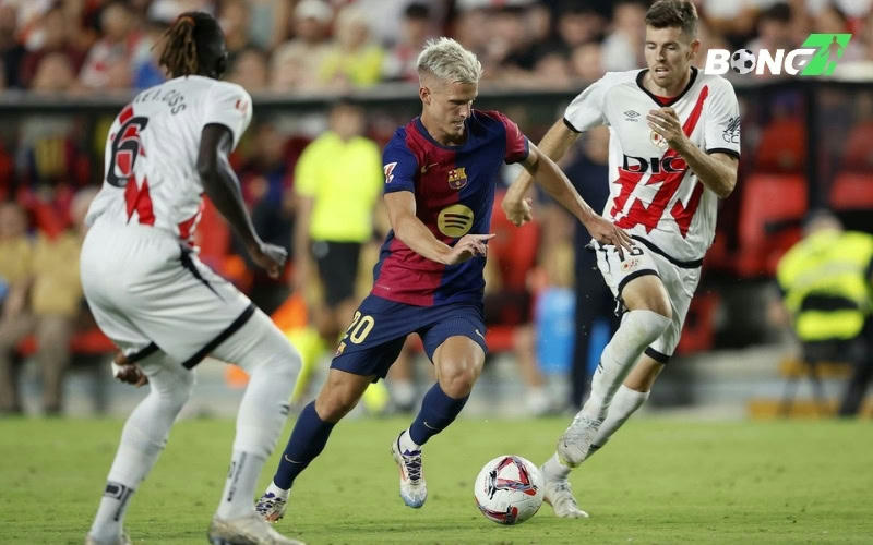 Hiệp 1 đầy giằng co giữa Barca vs Rayo Vallecano