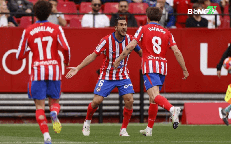 Atletico Madrid lội ngược dòng kịch tính để đánh bại Sevilla 2-1