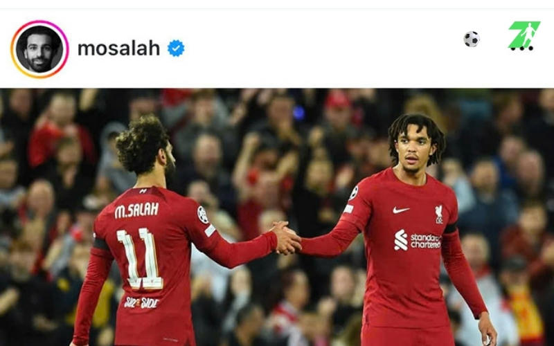 Salah chia tay Alexander-Arnold bằng lời nhắn trên trang Instagram