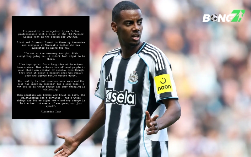 Alexander Isak tố Newcast thất hứa trên mạng xã hội