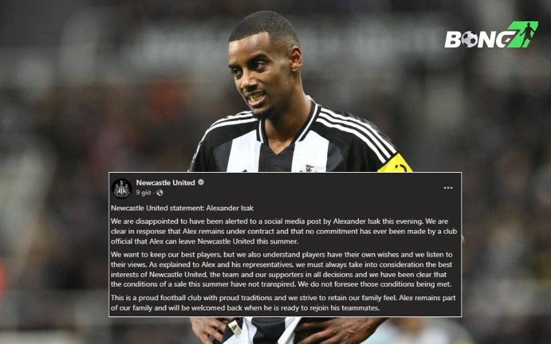 Newcastle ngay lập tức đính chính lại thông tin về bài viết của ngôi sao đội bóng