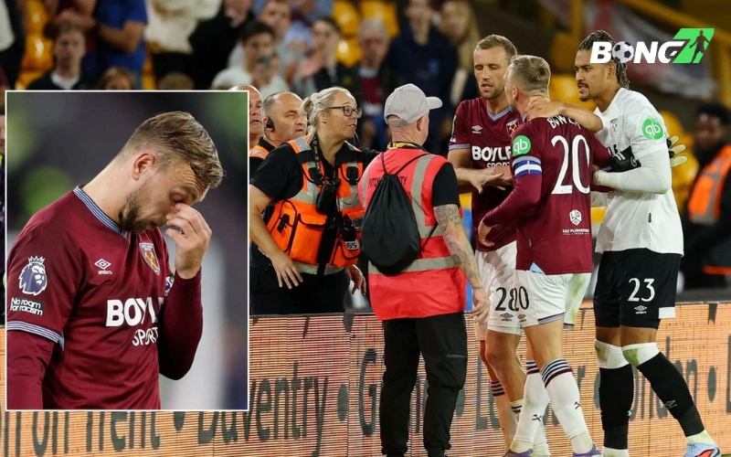 Bowen suýt có vụ ẩu tạ sau trận thua trước Wolves rạng sáng hôm nay