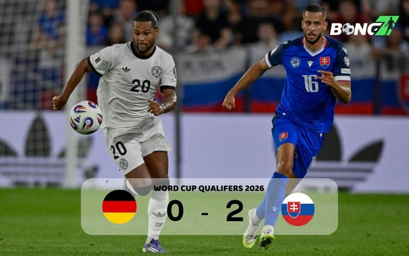 Đức để thua Slovakia 0-2 trong vòng loại World Cup 2026 khu vực châu Âu