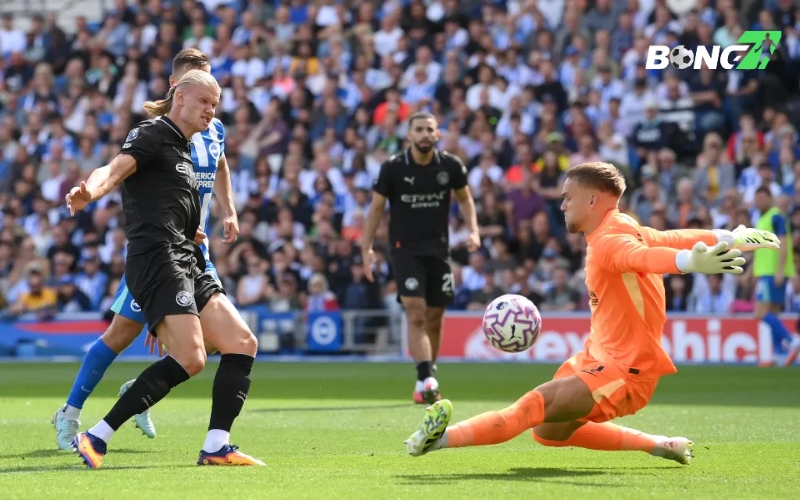 Haaland mở tỉ số giúp Man City dẫn trước 1-0